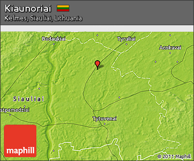 Physical 3D Map of Kiaunoriai