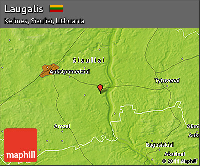 Physical 3D Map of Laugalis