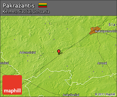 Physical 3D Map of Pakražantis