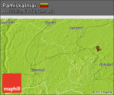 Physical 3D Map of Pamiškalniai