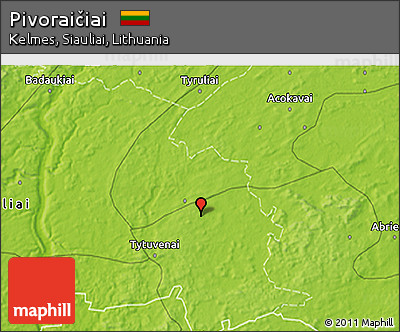 Physical 3D Map of Pivoraičiai