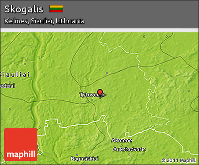 Physical 3D Map of Skogalis