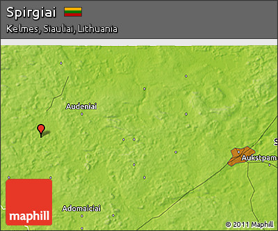 Physical 3D Map of Spirgiai