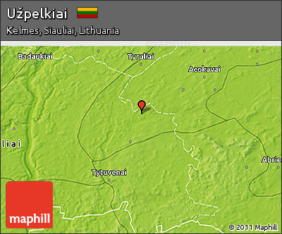 Physical 3D Map of Užpelkiai