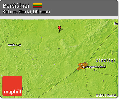 Physical 3D Map of Baršiškiai
