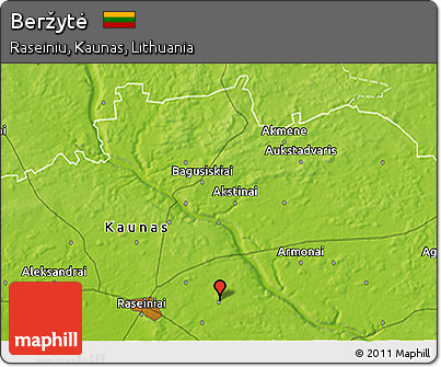 Physical 3D Map of Beržytė