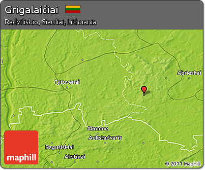 Physical 3D Map of Grigalaičiai
