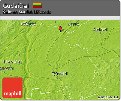 Physical 3D Map of Gudaičiai