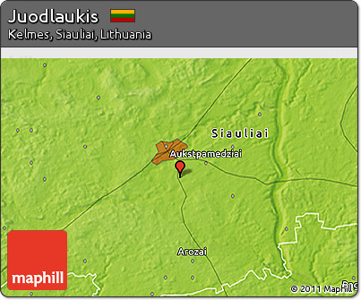 Physical 3D Map of Juodlaukis
