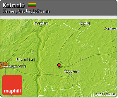 Physical 3D Map of Kaimalė