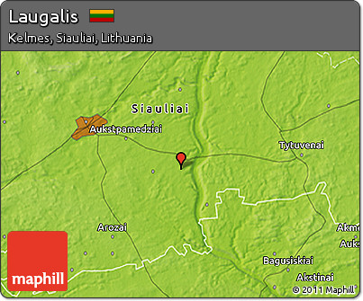 Physical 3D Map of Laugalis