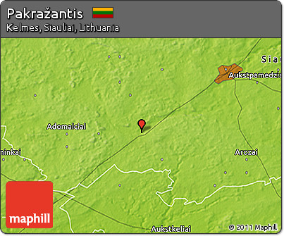 Physical 3D Map of Pakražantis