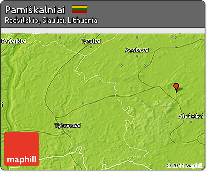 Physical 3D Map of Pamiškalniai