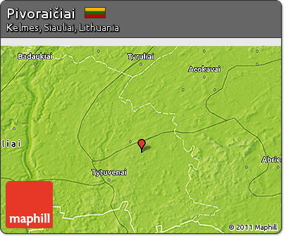 Physical 3D Map of Pivoraičiai