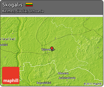 Physical 3D Map of Skogalis