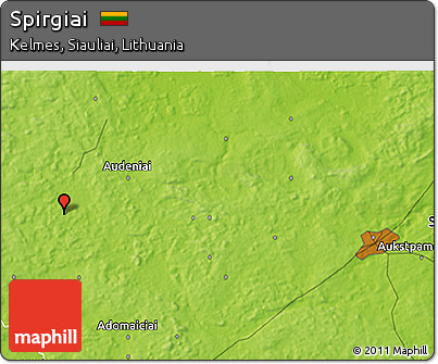 Physical 3D Map of Spirgiai