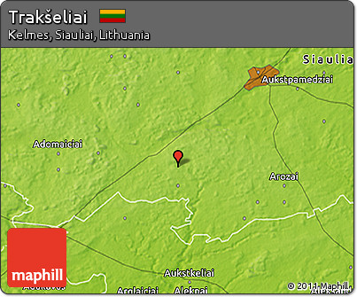 Physical 3D Map of Trakšeliai