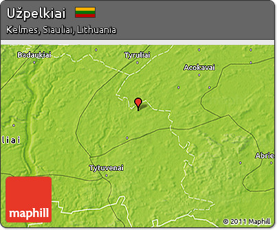 Physical 3D Map of Užpelkiai