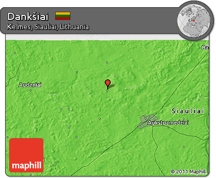 Political 3D Map of Dankšiai