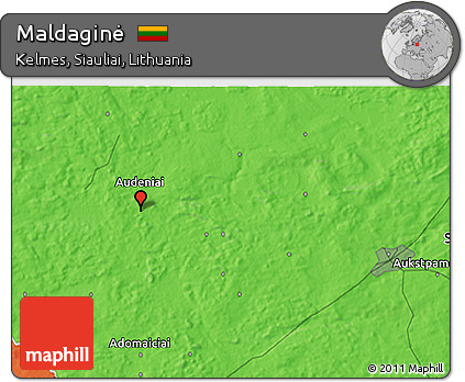 Political 3D Map of Maldaginė