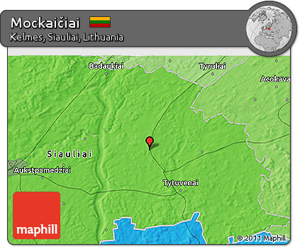 Political 3D Map of Mockaičiai