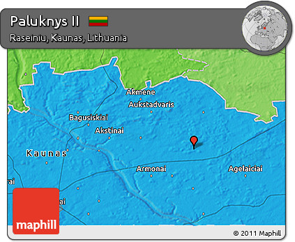 Political 3D Map of Paluknys II