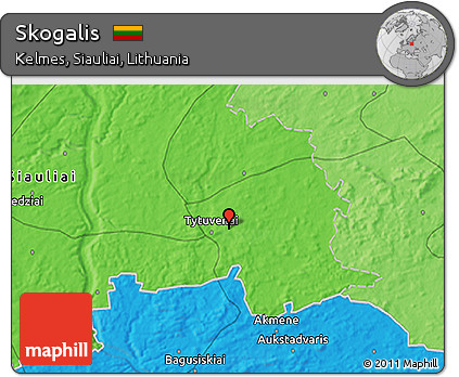 Political 3D Map of Skogalis