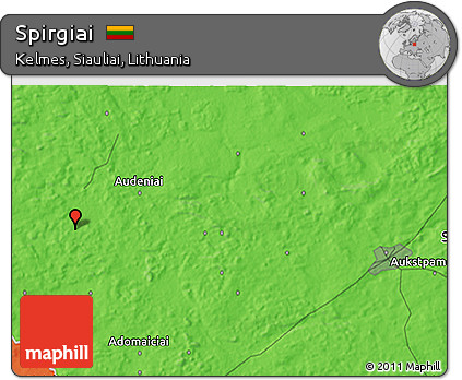 Political 3D Map of Spirgiai