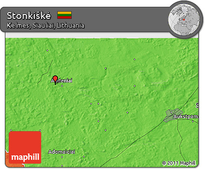 Political 3D Map of Stonkiškė