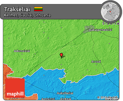 Political 3D Map of Trakšeliai