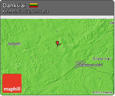 Political 3D Map of Dankšiai