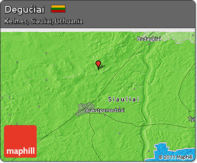 Political 3D Map of Degučiai