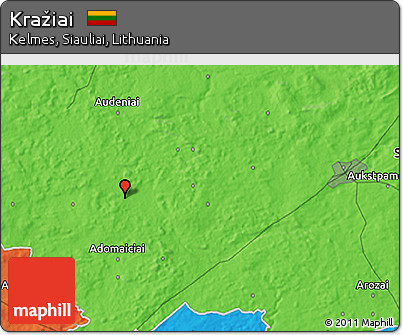 Political 3D Map of Kražiai