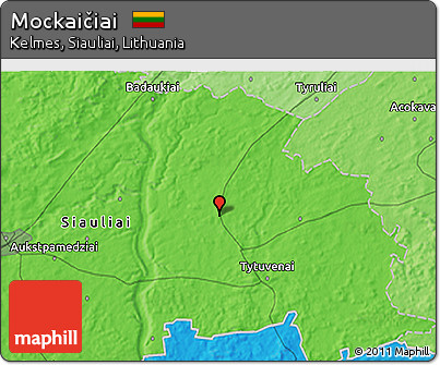 Political 3D Map of Mockaičiai