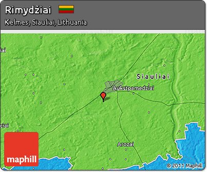 Political 3D Map of Rimydžiai