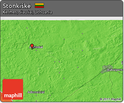 Political 3D Map of Stonkiškė