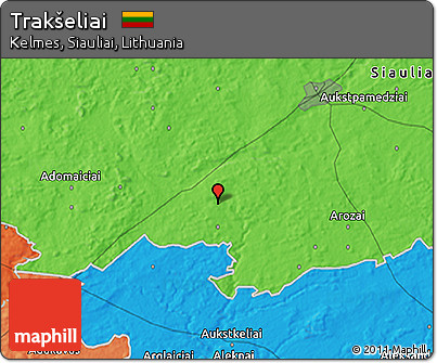 Political 3D Map of Trakšeliai