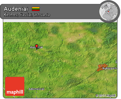 Satellite 3D Map of Audeniai