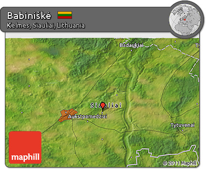 Satellite 3D Map of Babiniškė