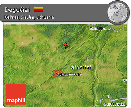 Satellite 3D Map of Degučiai