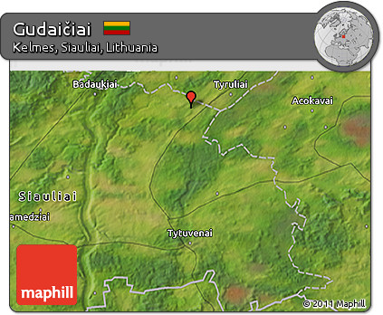 Satellite 3D Map of Gudaičiai