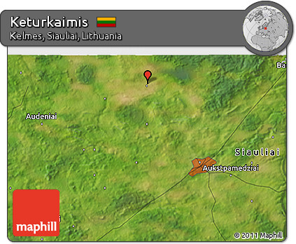 Satellite 3D Map of Keturkaimis
