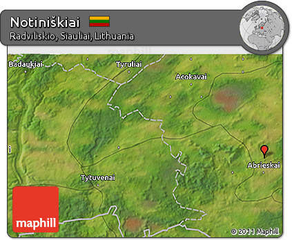 Satellite 3D Map of Notiniškiai