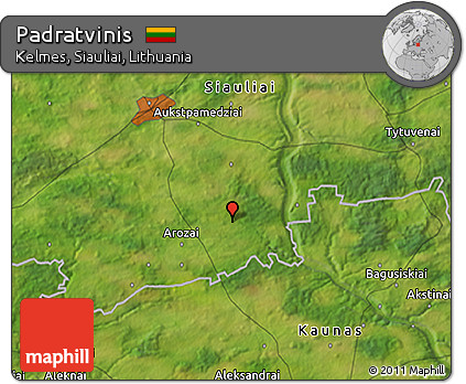 Satellite 3D Map of Padratvinis
