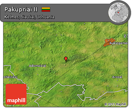 Satellite 3D Map of Pakupriai II