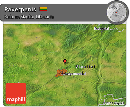 Satellite 3D Map of Paverpenis