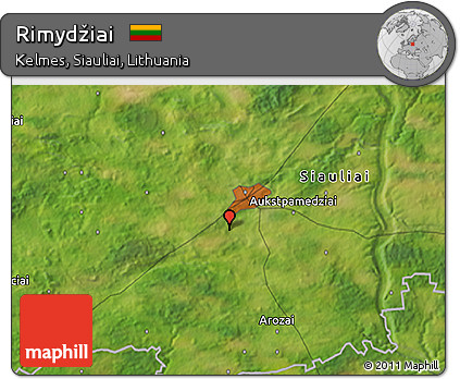 Satellite 3D Map of Rimydžiai