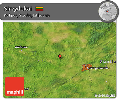 Satellite 3D Map of Sirvydukai
