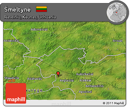Satellite 3D Map of Šmėltynė