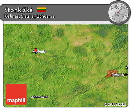 Satellite 3D Map of Stonkiškė